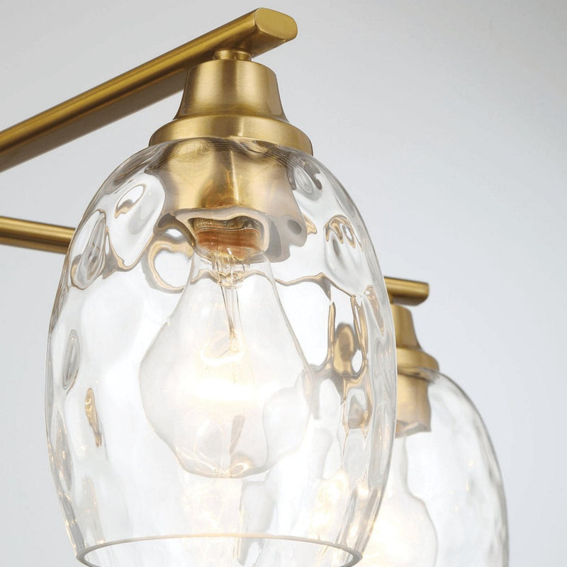 5 Lights Linear Arms With Chain Chandelier - Clear / Gold - R&R Furniture Gallery (Fountain Valley, CA)