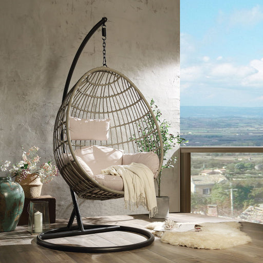 Vasant - Hanging Chair - Fabric & Wicker - R&R Furniture Gallery (Fountain Valley, CA)
