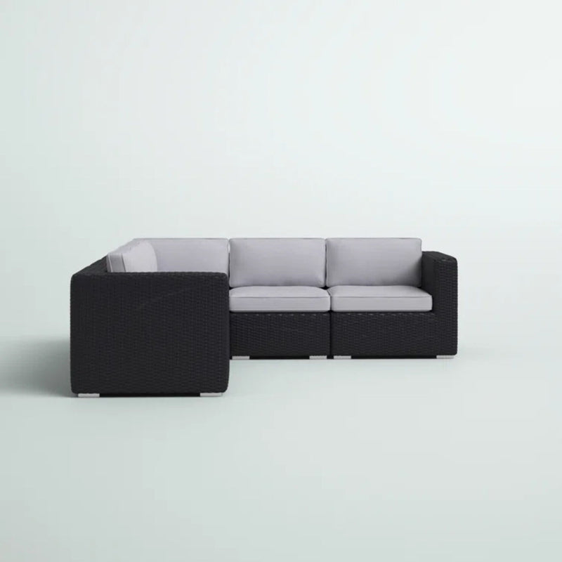 Luxurious Wicker Patio Sectional With Weather Resistant Sunbrella Cushions - R&R Furniture Gallery (Fountain Valley, CA)