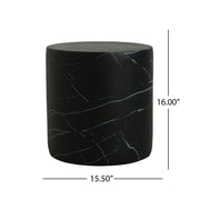 Cylindrical Design, Outdoor Lightweight Concrete Side Table - R&R Furniture Gallery (Fountain Valley, CA)