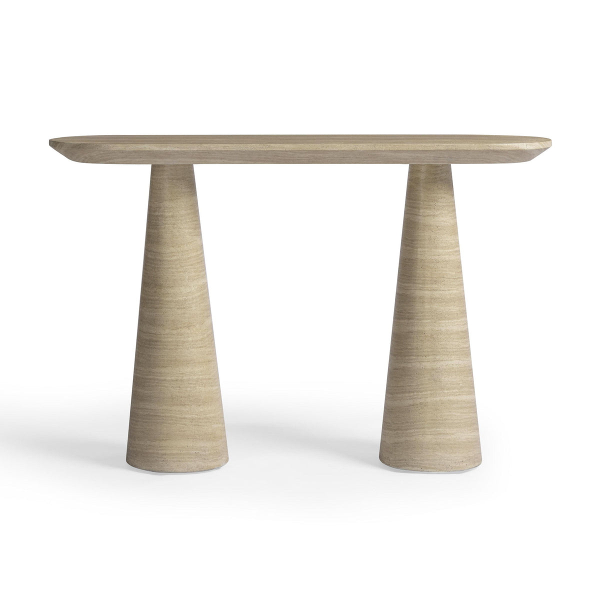 Sandra - Indoor / Outdoor Console Table - Travertine - R&R Furniture Gallery (Fountain Valley, CA)