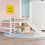 Low Bunk Bed With Slide, Fence And Ladder - R&R Furniture Gallery (Fountain Valley, CA)