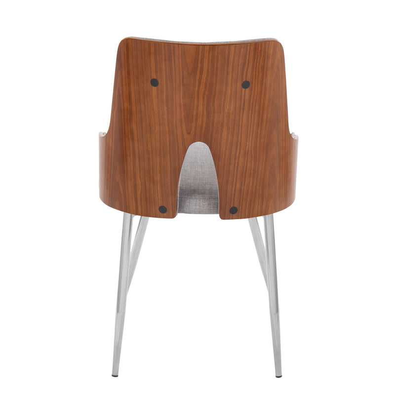 Set of two Lumi Source Stella contemporary dining chairs with sleek design and modern upholstery, ideal for dining rooms or kitchens.