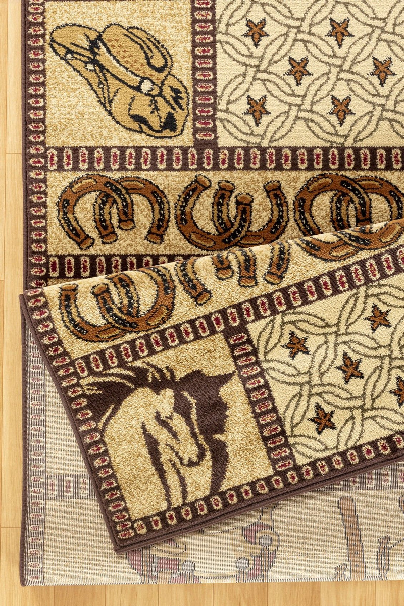 Tribes - 5'3" X 7'3" Southwest Area Rug - Beige - Polypropylene - R&R Furniture Gallery (Fountain Valley, CA)