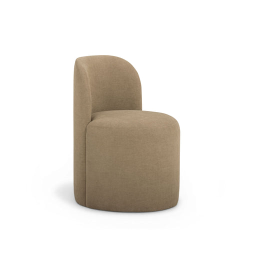 TOV Furniture Persa dining side chair with a sleek design, wooden legs, and a cushioned upholstered seat and back.