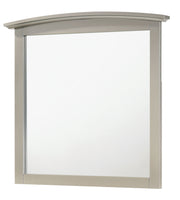 Elegant modern farmhouse wall mirror by Glory Furniture with a sleek rectangular design and a stylish wooden frame.
