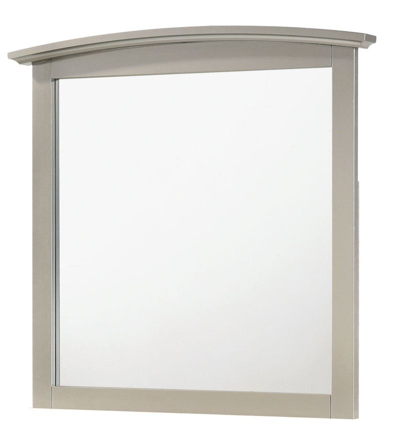 Elegant modern farmhouse wall mirror by Glory Furniture with a sleek rectangular design and a stylish wooden frame.
