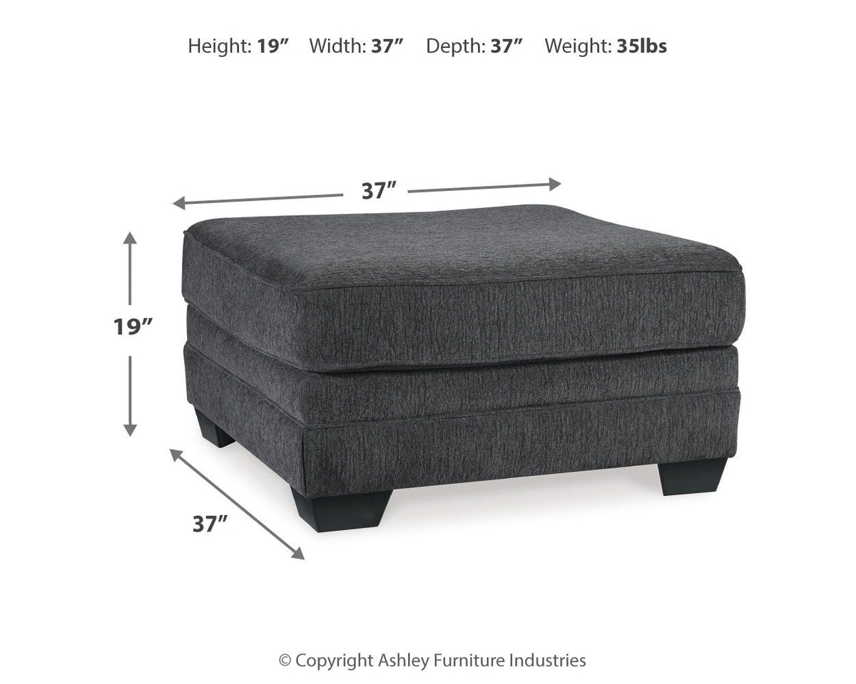 Tracling - Oversized Accent Ottoman - Slate - R&R Furniture Gallery (Fountain Valley, CA)