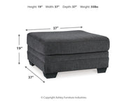 Tracling - Oversized Accent Ottoman - Slate - R&R Furniture Gallery (Fountain Valley, CA)