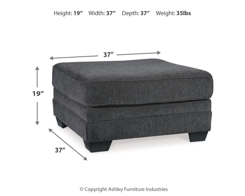 Tracling - Oversized Accent Ottoman - Slate - R&R Furniture Gallery (Fountain Valley, CA)