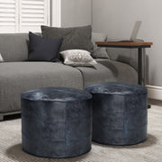 Connor - Handcrafted Round Pouf - R&R Furniture Gallery (Fountain Valley, CA)