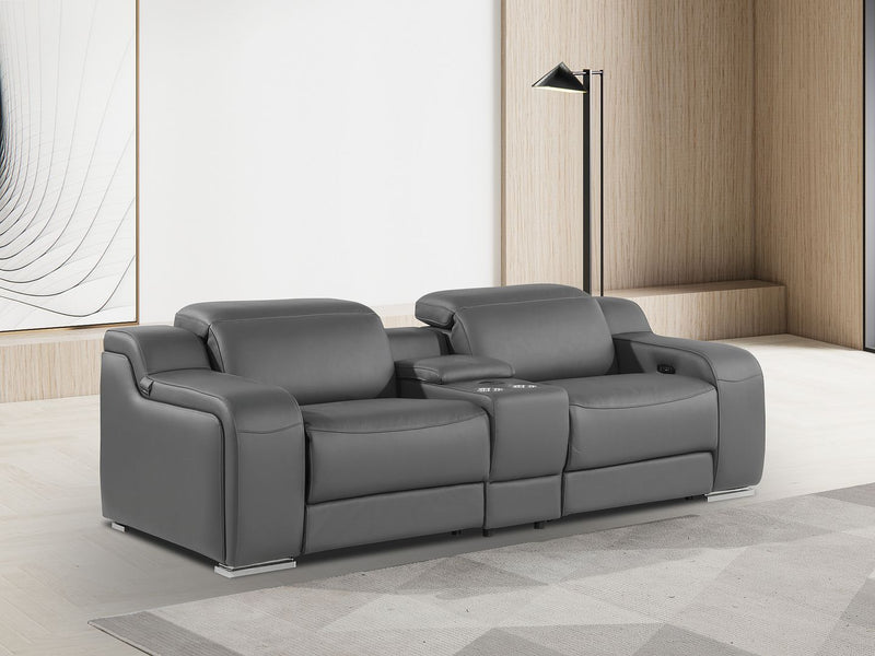 1116 - 3-Piece Modular Power Reclining Console Loveseat In With 2 Power Recliners & Power Headrests - R&R Furniture Gallery (Fountain Valley, CA)