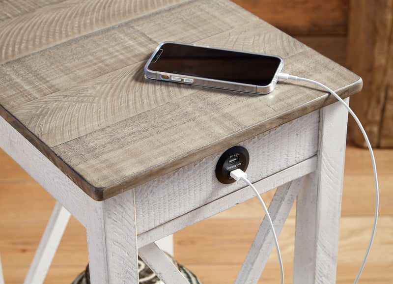 Adalane - Accent Table - White / Gray - R&R Furniture Gallery (Fountain Valley, CA)