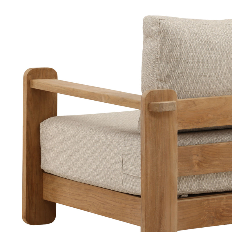 Julie - Outdoor Sofa Chair - Fairfax Taupe And Natural