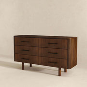 Logan - Dresser With 6 Drawers - Brown - R&R Furniture Gallery (Fountain Valley, CA)