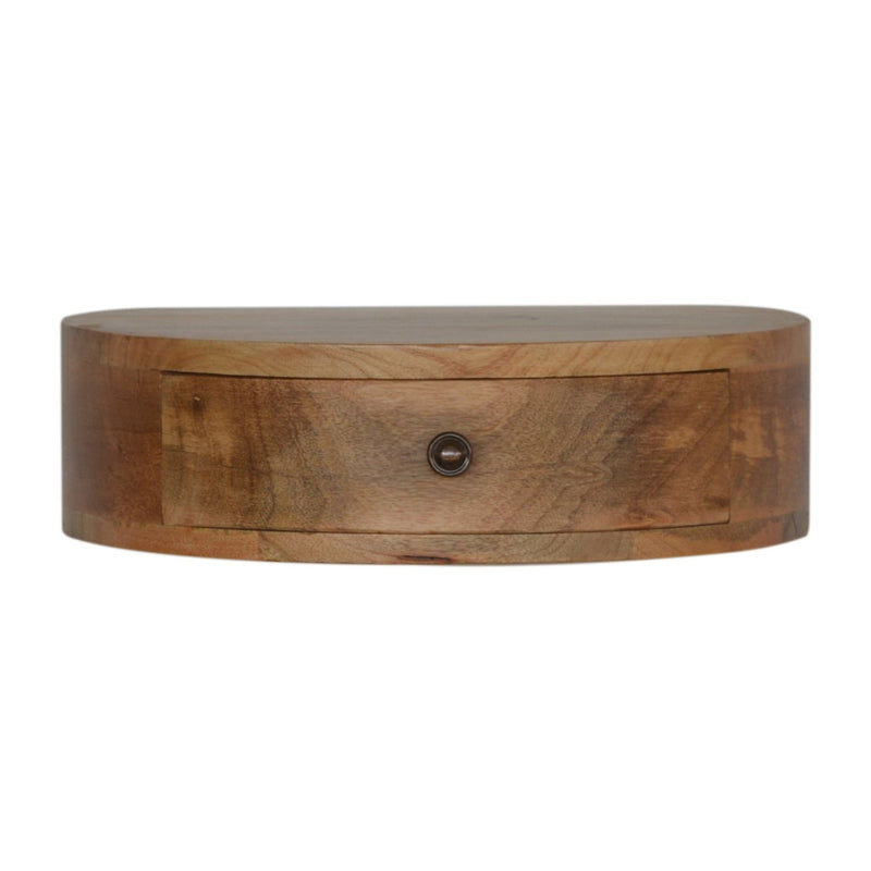 Wall Mounted Rounded Nightstand - Oak - R&R Furniture Gallery (Fountain Valley, CA)