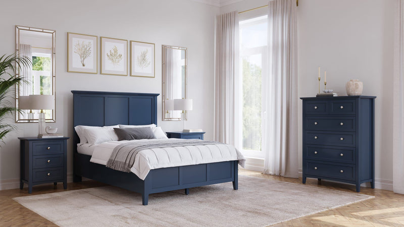 Grace Three Drawer Nightstand in Blueberry