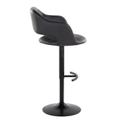 Lumi Source Margarite contemporary adjustable barstool set with swivel and rounded T-footrest, shown in a modern indoor setting.