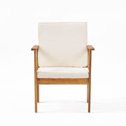 3 Piece Patio Set With Slatted Design, 2 Club Chairs And Coffee Table - Brown - R&R Furniture Gallery (Fountain Valley, CA)