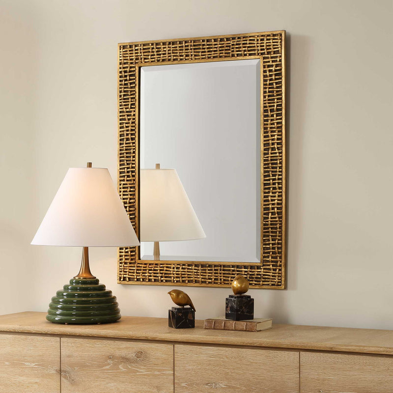 Woven In - Time Mirror - Gold