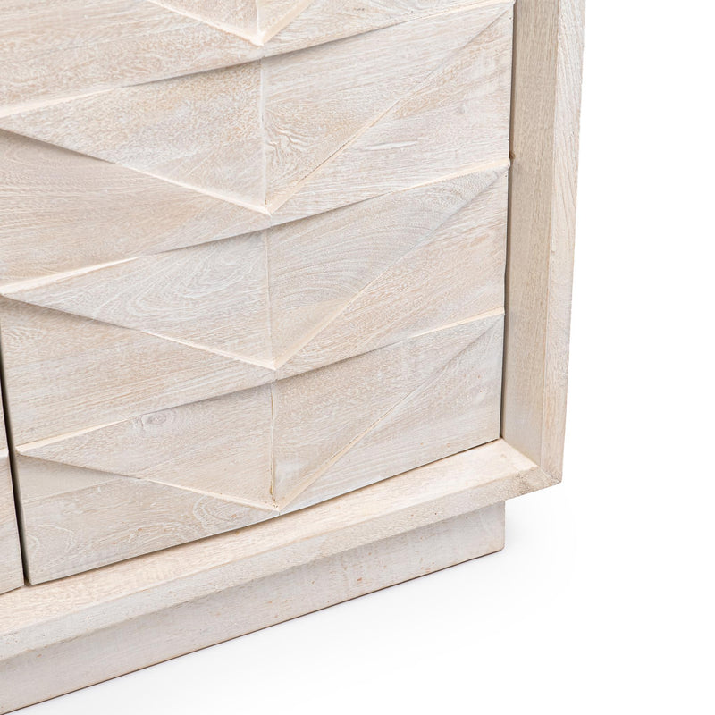 Classic Home Marvin buffet showing wooden finish, drawers, and cabinet doors for stylish storage in a modern dining room.