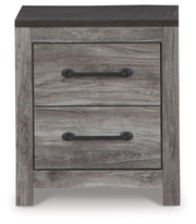 Bronyan - Two Drawer Night Stand - Dark Gray - R&R Furniture Gallery (Fountain Valley, CA)