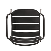 Noble House Terra Nova Bistro Set with matte black finish, includes two chairs and a round table, perfect for outdoor patio use.
