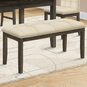Bench, Rectangular, Hallway, Upholstered, Transitional - Cream - R&R Furniture Gallery (Fountain Valley, CA)