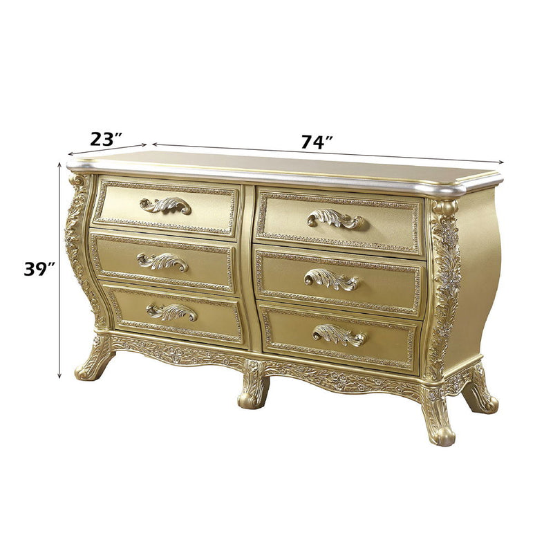 Cabriole - Dresser - Gold - R&R Furniture Gallery (Fountain Valley, CA)
