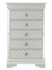 Glory Furniture Verona accent chest with a sleek wooden finish and modern design, featuring multiple storage compartments.