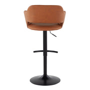 Set of two Lumi Source Margarite contemporary adjustable barstools with swivel, rounded T-footrest, and modern design.