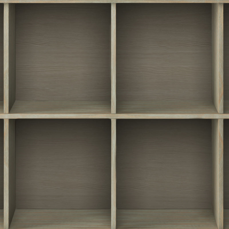 Simpli-Home Acadian handcrafted cube storage organizer with multiple compartments for versatile home organization.