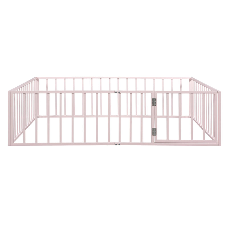Metal Floor Bed Frame With Fence And Door - R&R Furniture Gallery (Fountain Valley, CA)