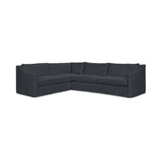 Classic Home Kipton upholstered corner sectional sofa with plush cushions and fabric upholstery, shown in a modern stationary sectional style.