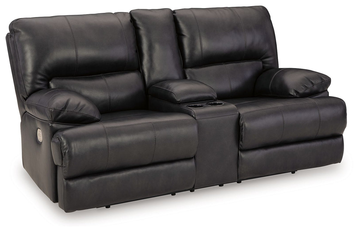 Mountainous - Power Reclining Loveseat With Console /Adj Headrest - Eclipse - R&R Furniture Gallery (Fountain Valley, CA)