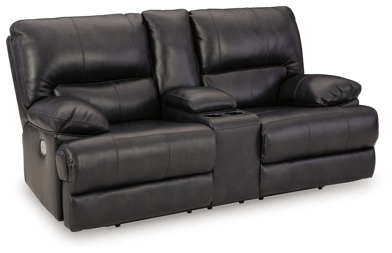 Mountainous - Power Reclining Loveseat With Console /Adj Headrest - Eclipse - R&R Furniture Gallery (Fountain Valley, CA)