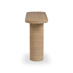 Darcy TOV Furniture console table with sleek wooden surface and modern design, ideal for entryways or living rooms.