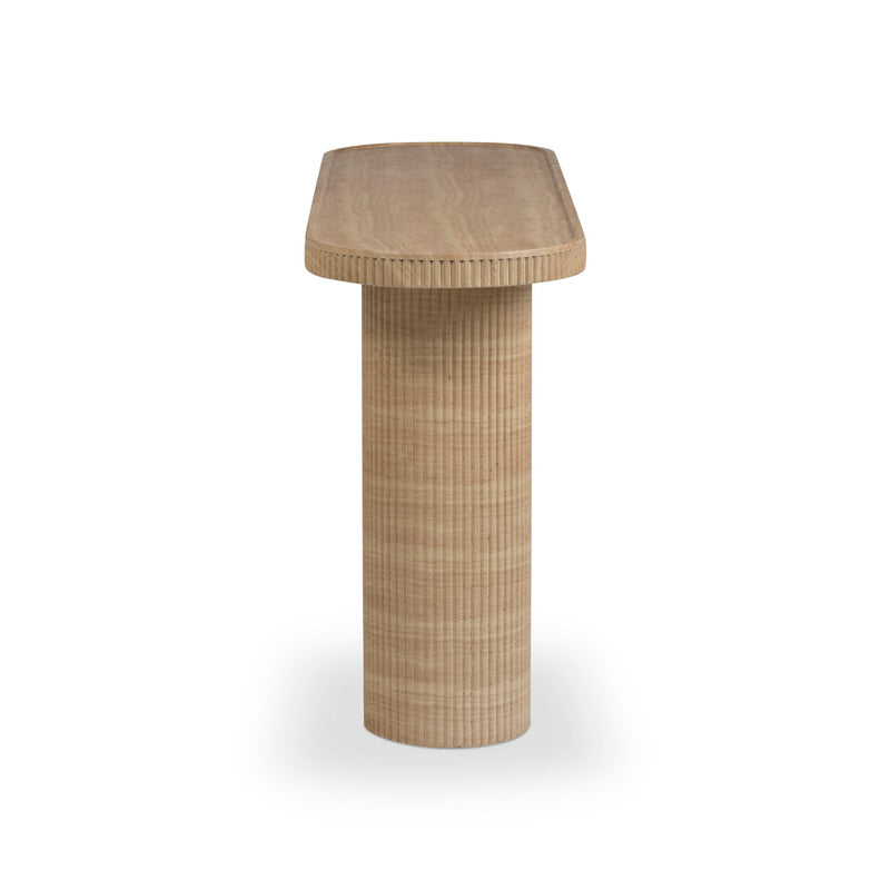 Darcy TOV Furniture console table with sleek wooden surface and modern design, ideal for entryways or living rooms.
