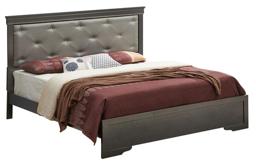Elegant Glory Furniture transitional platform bed with a sleek design, featuring a modern headboard and sturdy wooden frame.