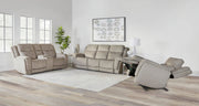 Penfield - Power Zero G Console Loveseat With Heat, Massage & Speaker P3 - Frappe - R&R Furniture Gallery (Fountain Valley, CA)