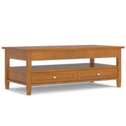 Warm Shaker - Lift Top Coffee Table With Hidden Storage And Lift Top Functionality - Brown - R&R Furniture Gallery (Fountain Valley, CA)