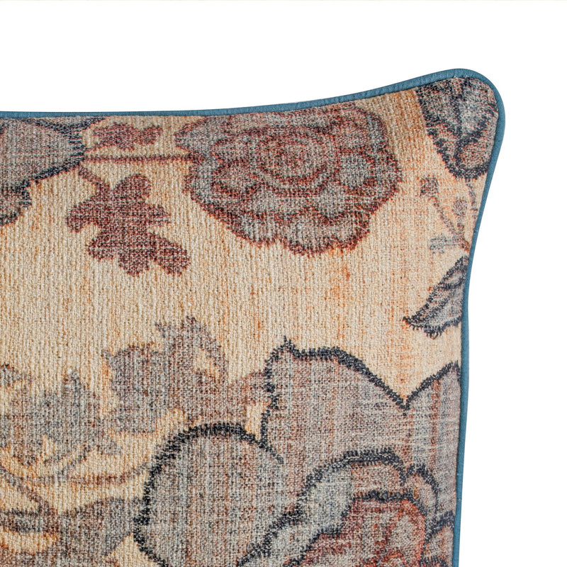 TOV Furniture Taman 24-inch cotton accent throw pillow with spring floral pattern, vibrant floral design on soft fabric.