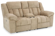 Tip-off - Power Reclining Loveseat With Console / Adj Headrest - R&R Furniture Gallery (Fountain Valley, CA)