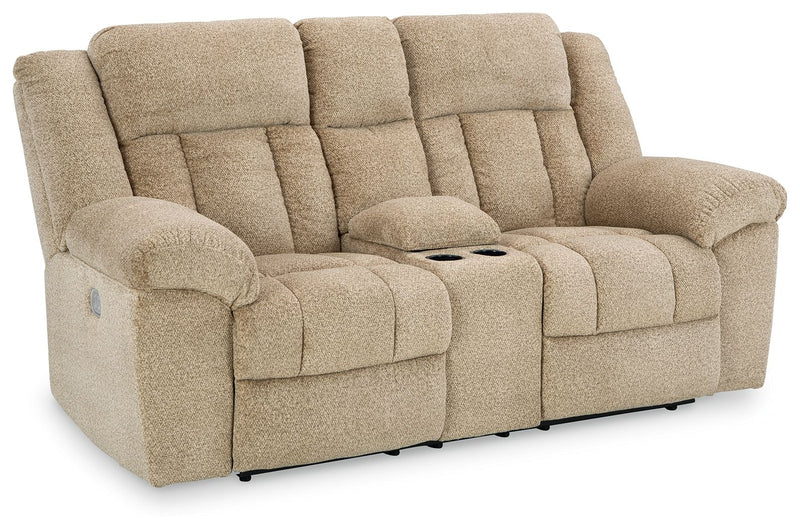 Tip-off - Power Reclining Loveseat With Console / Adj Headrest - R&R Furniture Gallery (Fountain Valley, CA)