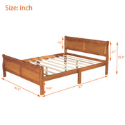 Platform Bed Frame Mattress Foundation Sleigh Bed With Headboard / Footboard / Wood Slat Suppor - R&R Furniture Gallery (Fountain Valley, CA)