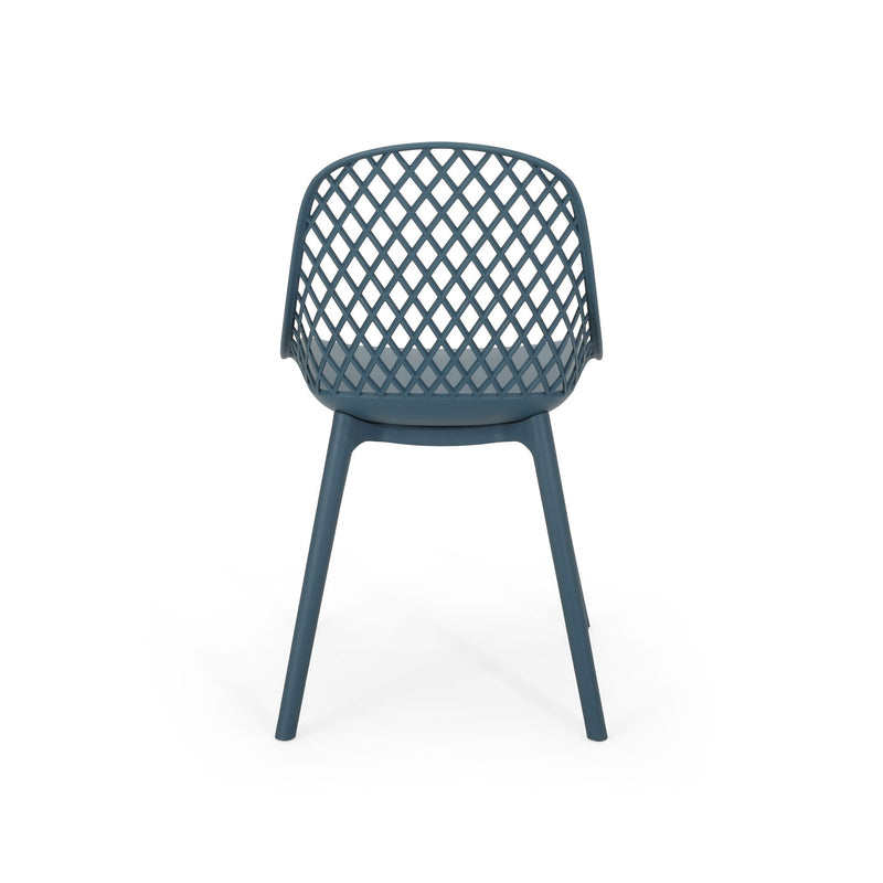Set of two Noble House Lily Chairs featuring elegant wooden frames and plush upholstered seats for stylish dining or living spaces.