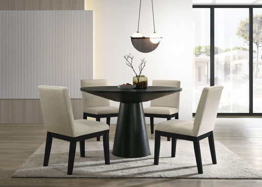 Jasper - Contemporary Round Dining Table With Finish Chairs - R&R Furniture Gallery (Fountain Valley, CA)