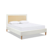 Haley - Upholstered Cane Back Platform Bed - R&R Furniture Gallery (Fountain Valley, CA)
