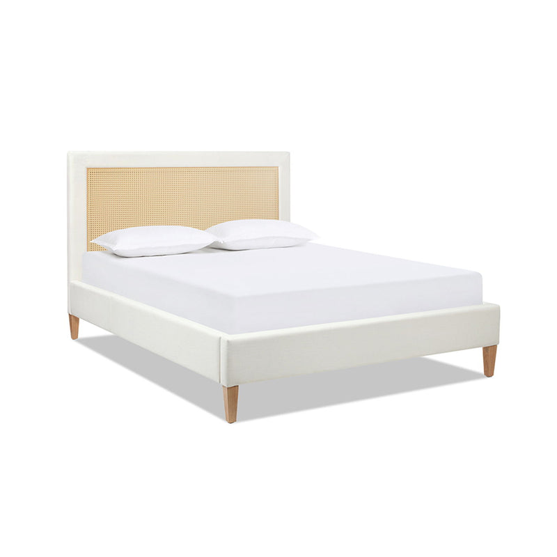 Haley - Upholstered Cane Back Platform Bed - R&R Furniture Gallery (Fountain Valley, CA)