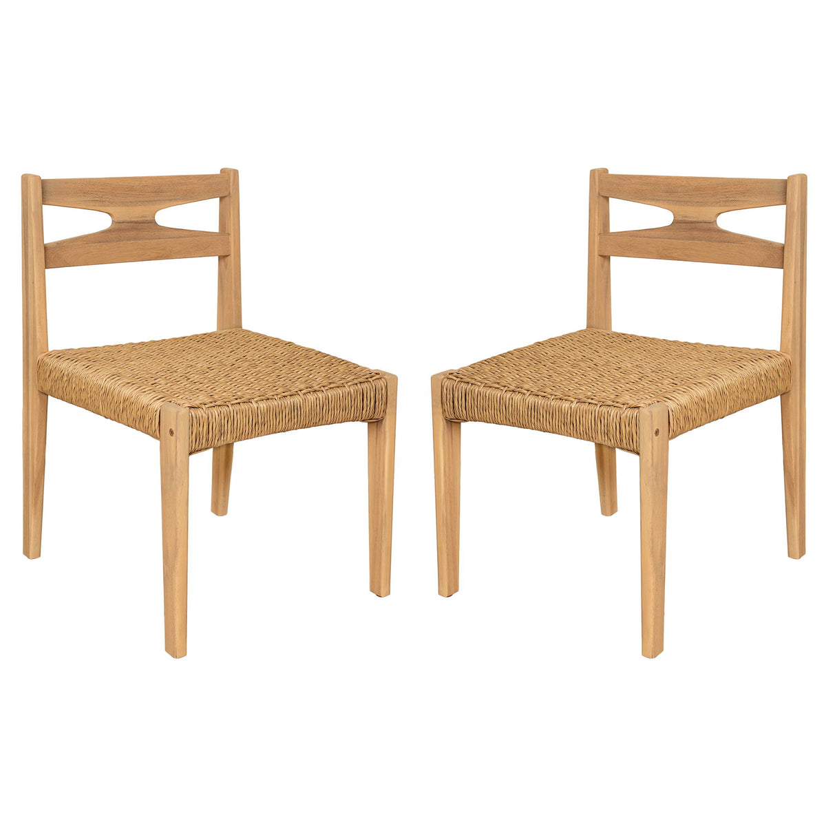 Dining Side Chairs, Indoor Outdoor Armless Chair (Set of 2)